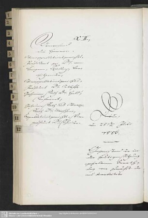 XII., 25. Juli 1856