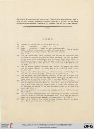 Gläser (No. 283-307/308)
