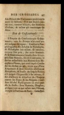 Etat de Constantinople.