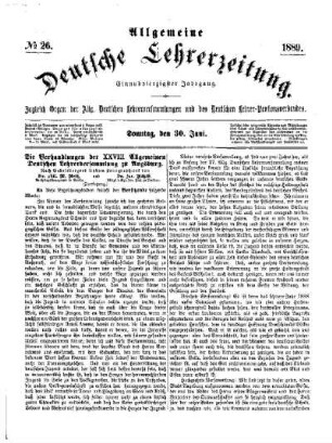 Die Verhandlungen der XXVIII. Allgemeinen Deutschen Lehrerversammlung zu Augsburg : (Fortsetzung)