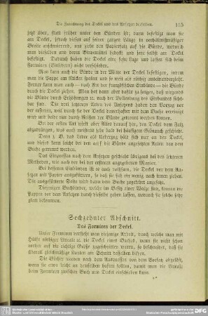 Sechzehnter Abschnitt. Das Formiren der Deckel