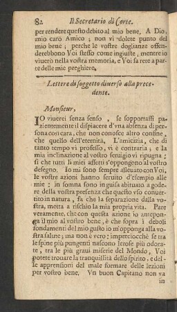 Lettere di soggetto diverso alla precedente.
