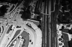 Freiburg: Knoten Nord mit Bahngleisen
