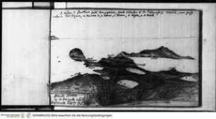 Skizzenbuch Latium, Kampanien, Capri, Ausblick von Casale auf dem Monte Barbaro: Monte Nuovo, Bajae, Bauli, Procida, Mare Morto, Cuma und Ischia