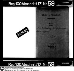 Ordnung des Archivs des Hofmarschalls