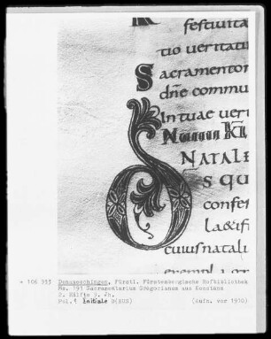 Hs.191 & Sacramentarium Gregorianum