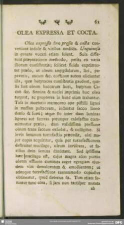 Olea Expressa Et Cocta