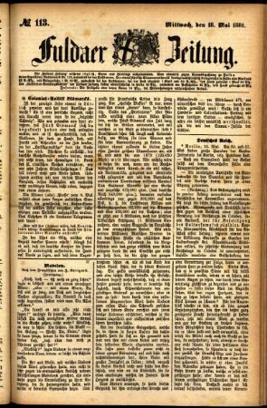 Ausgabe vom Mittwoch, den 18. Mai 1881.