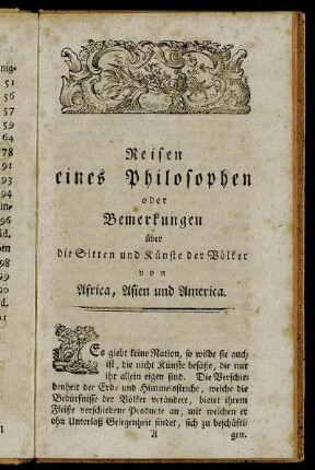 [Einleitung.] - Bemerkungen, die auf der Küste von Coromandel gemacht worden sind.