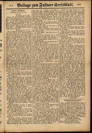 Zweite Ausgabe vom Samstag, den 14. Januar 1893.