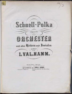 Schnell-Polka : comp. für Orchester