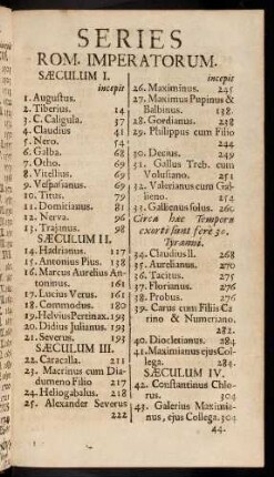 Series rom. imperatorum.