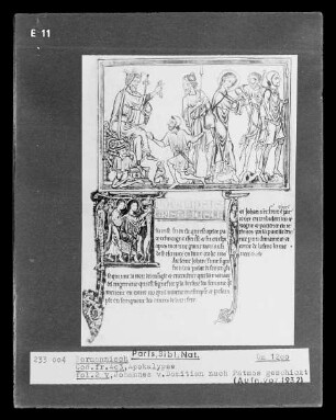 Apokalypse — Johannes wird von Domitian nach Patmos geschickt, Folio fol. 2 verso