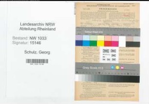 Entnazifizierung Georg Schulz , geb. 07.05.1920 (Polizeianwaerter)