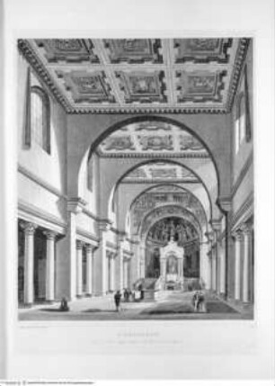 Scenografia degli interni delle più belle chiese e basiliche antiche di Roma, Tafel VII: S. Prassede ...