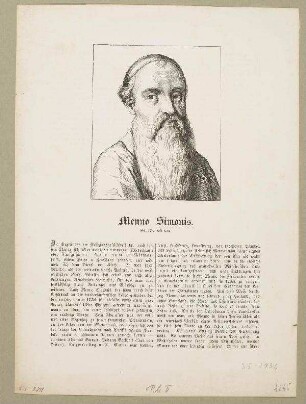 Bildnis von Menno Simons (1496-1561)
