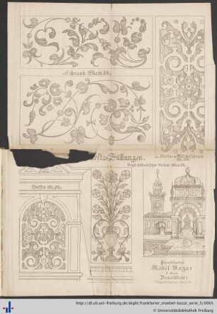Detailblatt 1. Intarsia-Füllungen.