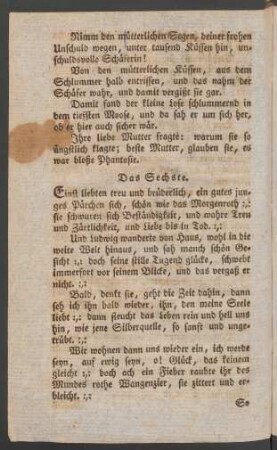Das Sechste.