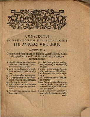 Demonstratio geometrica noviter inventa transmutationis metallorum : [Sectio 1 - 3]