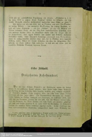 Erster Abschnitt. Dreizehntes Jahrhundert
