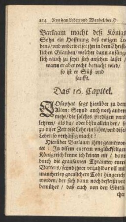 Barlaam macht deß Königs Sohn ... Das 16. Capitel