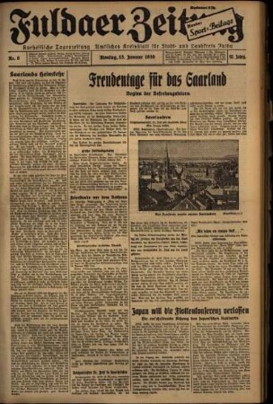 Ausgabe vom Montag, den 13. Januar 1936.