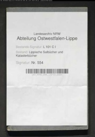 Flurbuch der Bauerschaft Belle von 1817/18