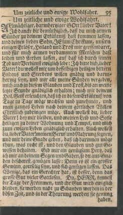 Um zeitliche und ewige Wohlfahrt