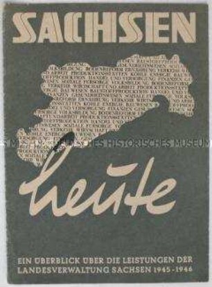 Illustrierte Propagandaschrift der Landesverwaltung Sachsen zur Nachkriegsentwicklung (Fragment)