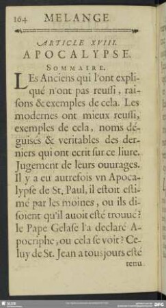 Article XVIII. Apocalypse