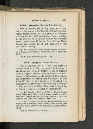1749. Hugues (Marcus Andreas).