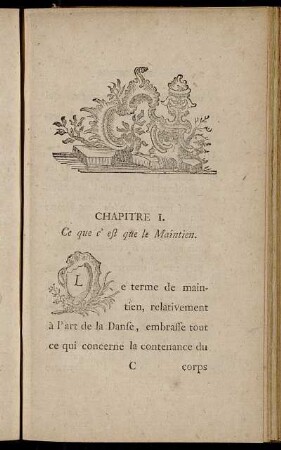 Chapitre I. Ce que c´est que le Maintien.