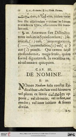 Cap. III: De nomine