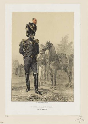 Artillerie a pied, officier supérieur, Blatt 49 der Folge "Kaiser und die kaiserliche Garde"
