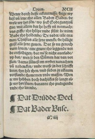 Dat Drüdde Deel.Dat Vader Unse.