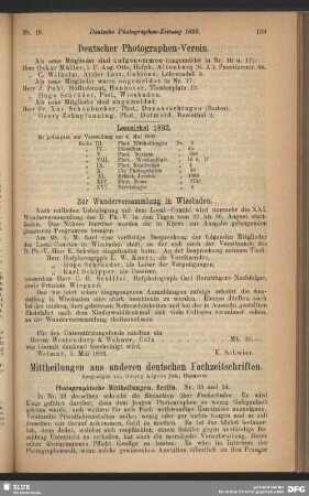 Mittheilungen aus anderen deutschen Fachzeitschriften