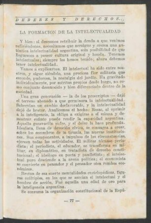 La formacion de la intelectualidad