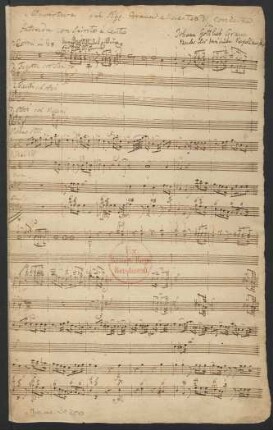 Ouvertüren; orch; G-Dur; GraunWV A:XI:5