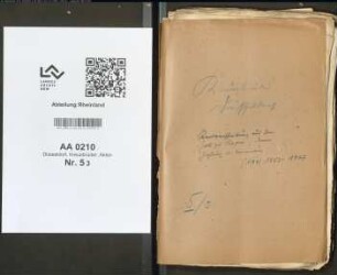 5. Rentverschreibungen zugunsten der Kanonie: Das der Kanonie aus der Kellnerei zu Kaster und dem Zoll zu Düsseldorf verschriebene, mit 50 Malter Roggen und 50 Talern verzinste Kapital, dessen Zahlung und Verwendung.