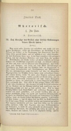 Zweites Buch. Rhetorisch