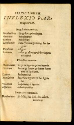 Inflexio Participiorum.