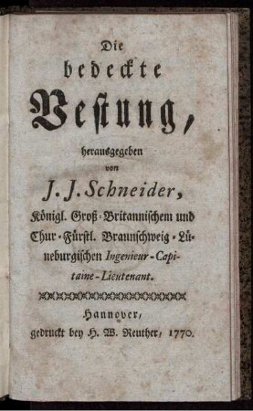 Die bedeckte Vestung