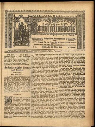 Erste Ausgabe vom Sonntag, den 20. Oktober 1907.