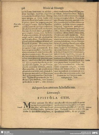 Ad quendam amicum Scholasticum. Litterae iocosae. Epistola CXIV.