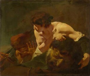 David mit dem Haupte Goliaths