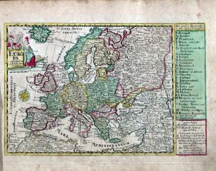 Europa ; Verfertiget von Joh. George Schreibern in Leipzig