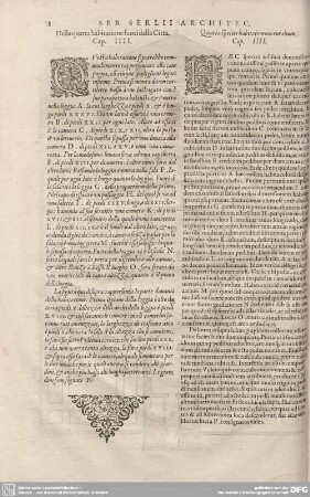 Della quarta habitatione fuori della Citta. Cap. IIII.