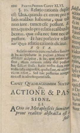 Caput Qvadragesimum Sextum De Actione & Passione.