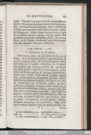 Cap. XXVII, v. eod.