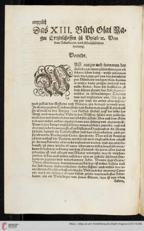 Das XIII. Buch Olai Magni Erzbischoffen zu Opsal / ec. Von dem Ackerbauw / und Menschlichen narung